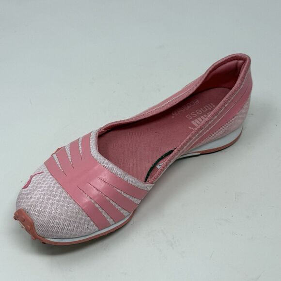 Puma Asha Alt Ballet Flats Womens 6.5 Pink Nylon Suede Casual Slip On Shoes Y2K - Picture 8 of 16